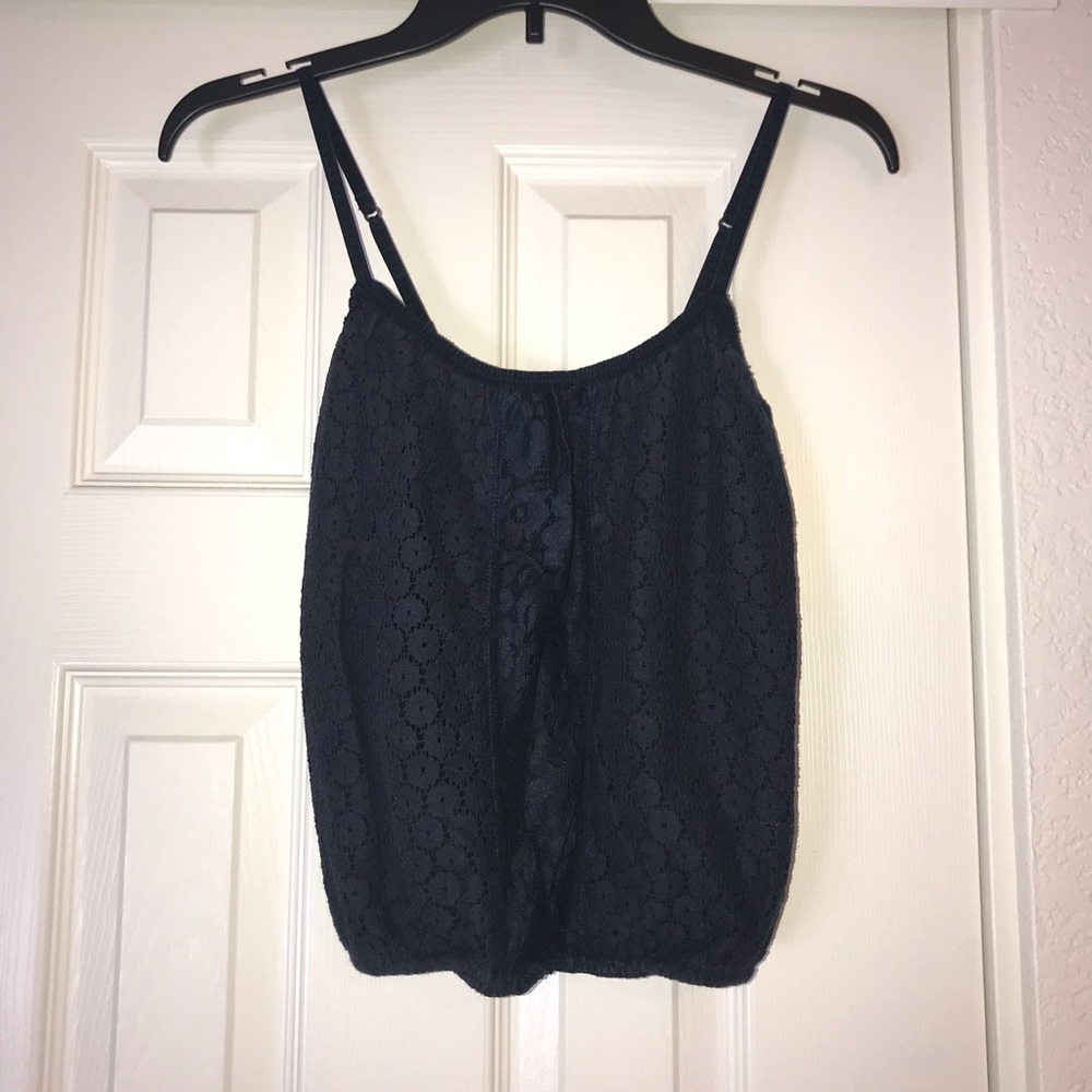 Navy blue Hollister lace cami